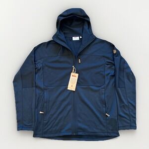Fjallraven Abisko Trail Fleece Black Mens XXL Hooded Full Zip Black 82257